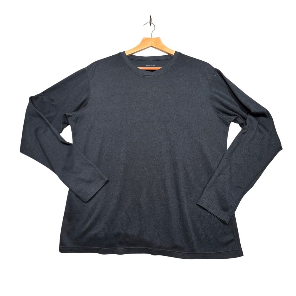 Black Marmot Long Sleeve Pullover Base Layer Shirt Size Large